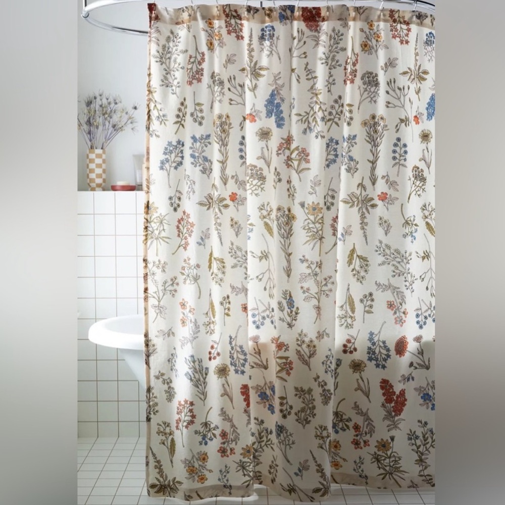 Urban Outfitters Myla Floral Shower Curtain